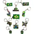 Kit 4 Imãs De Geladeira + 4 Chaveiros Do Brasil Presente