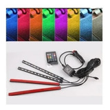 Kit 4 Interior Do Carro Rgb Luzes De Tira Led Atmosfera