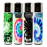 Kit 4 Isqueiros Clipper Hippie Moments