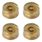 Kit 4 Knob Dourado Para Guitarra Baixo Les Paul Sg Prs