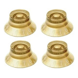 Kit 4 Knob Inclinado Dourado Guitarra Baixo Les Paul Prs Sg