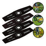 Kit 4 Lâminas Roçadeira Corneta 2 Pontas 300mm Furo 20mm 2mm