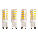Kit 4 Lâmpada Led Halopin G9 7w Arandela Luz Quente 3000k