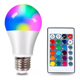Kit 4 Lampada Led Rgb Colorida 16 Cores C Controle Remoto 3w