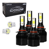 Kit 4 Lâmpada Super Led 6000k Code Farol Alto Baixo + Milha