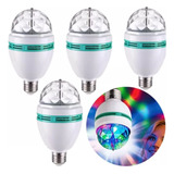 Kit 4 Lâmpadas Led Giratoria Colorida Rgb Balada Festa Boat