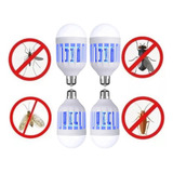 Kit 4 Lâmpadas Luz Led 2 Modos Iluminação   Mata Mosquito