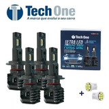 Kit 4 Lâmpadas Ultra Led Force One 8000k Farol Alto Baixo