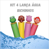 Kit 4 Lança Água Infantil Animal