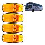 Kit 4 Lanterna Lateral Para Ônibus Marcopolo G7 5 Led Bivolt