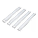 Kit 4 Led Tubular Slim 60cm Luz Neutra 4000k Bivolt 18w Luz Branco neutro 127 220v