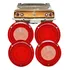 Kit 4 Lentes Lanterna Traseira Opala Caravan 75 76 77 78 79