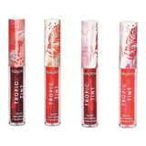 Kit 4 Lip Tint Tropic Ruby Rose Cereja Citrus Morango Tutti