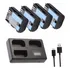 Kit 4 Lp-e6nh Pro  + Carregador Triplo P Canon 5d Mark Iv