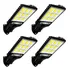 Kit 4 Luminária Led Solar Rua Parede Sensor 180 Led Controle