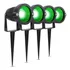 Kit 4 Luminária Própria Espeto De Jardim 7w Led Ip65 Prova Dágua Verde Cor Da Carcaça Preto 110v/220v
