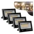 Kit 4 Luminária Refletor Super Led 50w Holofote Cor Da Luz Branco Quente 3500k Ip67 Bovolt