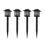 Kit 4 Luminárias Led Jardim Gramado Poste Espeto Decoração