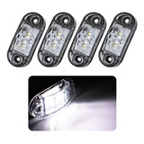 Kit 4 Luz Cortesia Prova D água Led 12v 24v Barco Lancha