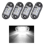 Kit 4 Luz Cortesia Prova D água Led 12v 24v Barco Lancha