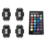 Kit 4 Luz De Advertência Led Anti colisão Controle Remoto