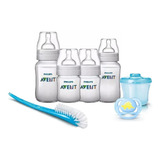 Kit 4 Mamadeiras Clássica Escova Dosador Chupeta Avent