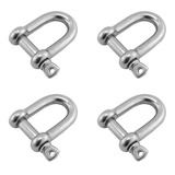 Kit 4 Manilha Reta Aço Inox 12mm Náutico Barco Veleiro