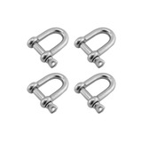 Kit 4 Manilha Reta Aço Inox 8mm Náutico Barco Veleiro