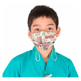 Kit 4 Máscara Infantil Tecido Dupla