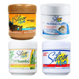Kit 4 Máscaras Silicon Mix 450g Argan Bambu Avanti Perla