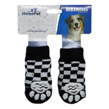 Kit 4 Meias Preta Pet Antiderrapante Para Cachorro Gato P
