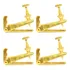 Kit 4 Micro Afinadores Dourado Para Violoncelo Cello 4 4