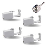 Kit 4 Mini Pistolas Brancas Furar Orelha Nariz Piercing
