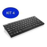 Kit 4 Mini Teclado Com Fio Slim Multimidia Mac pc Xcell
