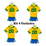 Kit 4 Mini Uniforme Do Brasil