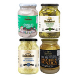 Kit 4 Mix Conserva Danimar Pepino Palmito Chucrute Batatinha
