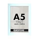 Kit 4 Molduras 15x21 Foto A5 Vidro Porta Retrato Parede Qualidade Premium Quadros Decoração Arte Imagem Sala Quarto Cor