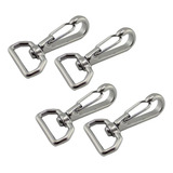 Kit 4 Mosquetão P Capota Destorcedor Aço Inox Lancha Barco