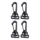 Kit 4 Mosquetão Plastico Preto P Capotas Barcos Lanchas