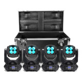 Kit 4 Moving Head Rgbw Beam Led 100w Caleidoscópio No Case