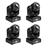 Kit 4 Moving Head Spot Led 60w 8 Cores 8 Gobo Com Dmx Strobo 100 240v