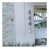 Kit 4 Números De 15cm Em Aço Inox Brilhante 