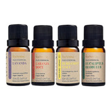 Kit 4 Óleo Essencial Aromaterapia 100 Puro Top Via Aroma