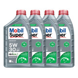 Kit 4 Óleo Motor Mobil Super 5w30 Sintético Api Sp Dexos 1