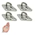 Kit 4 Olhal Aço Inox Suporte Base Losango Barco Ø5mm 175kg