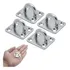Kit 4 Olhal Suporte Gancho Inox Base Quadrada 5mm Cap. 175kg