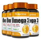 Kit 4 Ômega 3 Óleo De Peixe 1000mg Com Selo Meg 3 120 Cáps