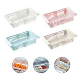 Kit 4 Organizador De Geladeira Multiuso Suporte Prateleira