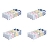 Kit 4 Organizador Gaveta Camisetas Pijama 11 Nichos 10x40x20