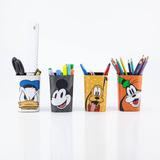 Kit 4 Organizador Mesa Porta Canetas Lapis Régua Colorido